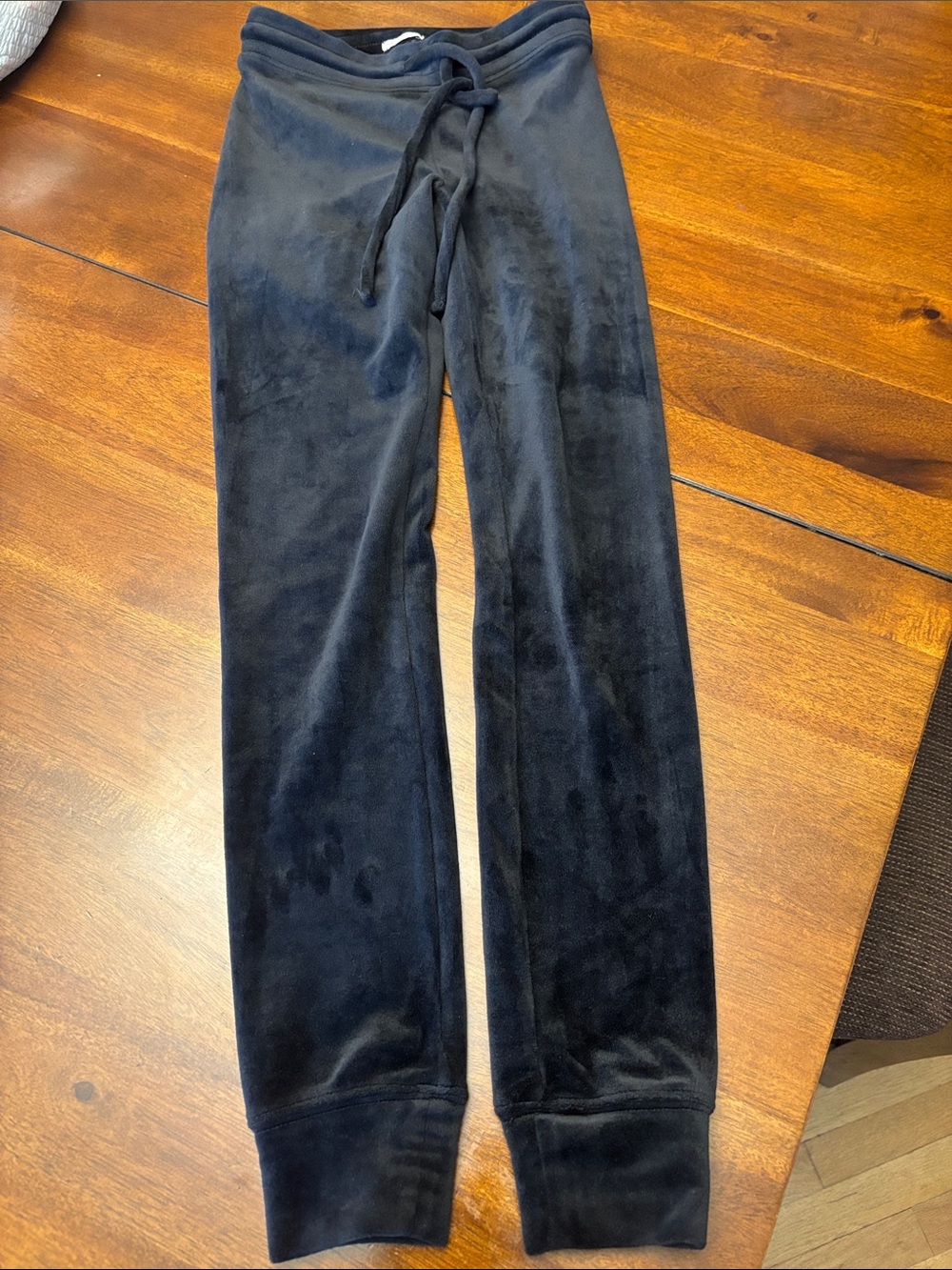 American Eagle Outfitters Kids Black Velour Drawstring Joggers